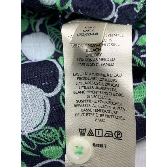 Maeve Anthropologie Top Blouse Womens L Green Henley Puff Sleeve Boho Cotton - Picture 9 of 9